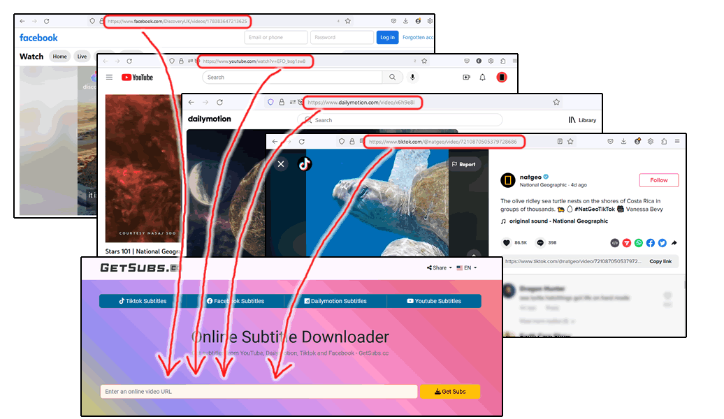 How to download subtitles from video sites. Downloading subtitles from social media sites.